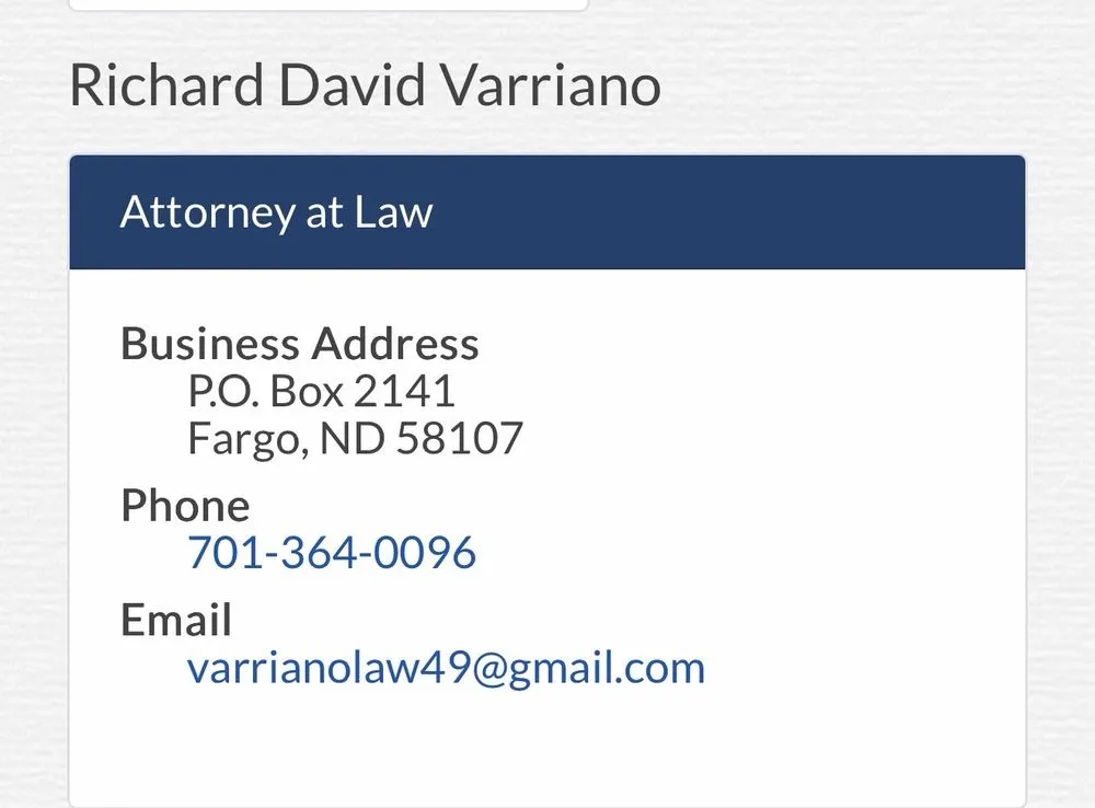 Richard D Varriano Atty Lawyer Reviews and Ratings